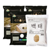 [Ganghwa Island Rice] Premium Samgwang Rice Plus 4kg x 3pk + [Barun Grain] White Soybeans 1.6kg x 1pk_Free Shipping