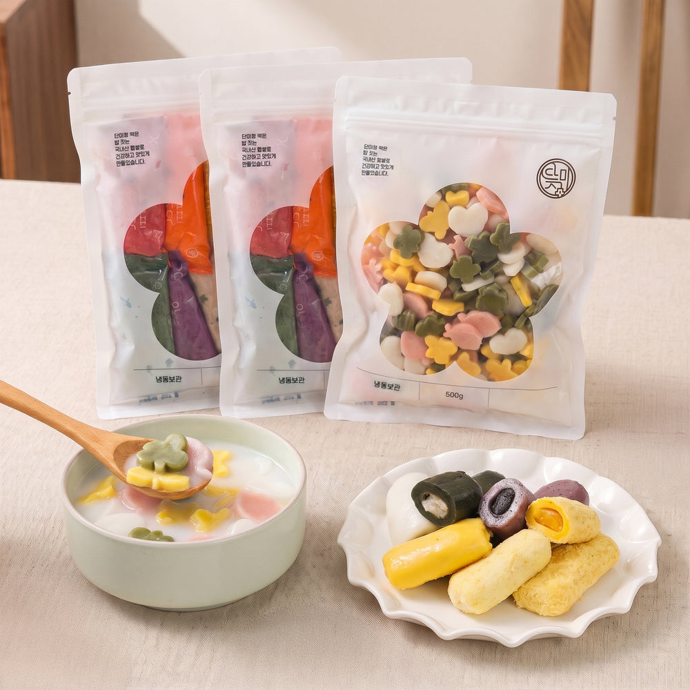 [Danmijeong] Anggeum Flower Bloom 6-Piece Set 500g x 2pk ㅣ*Free* [Danmijeong] Tteokguk Filled with Happiness 500g x 1pk