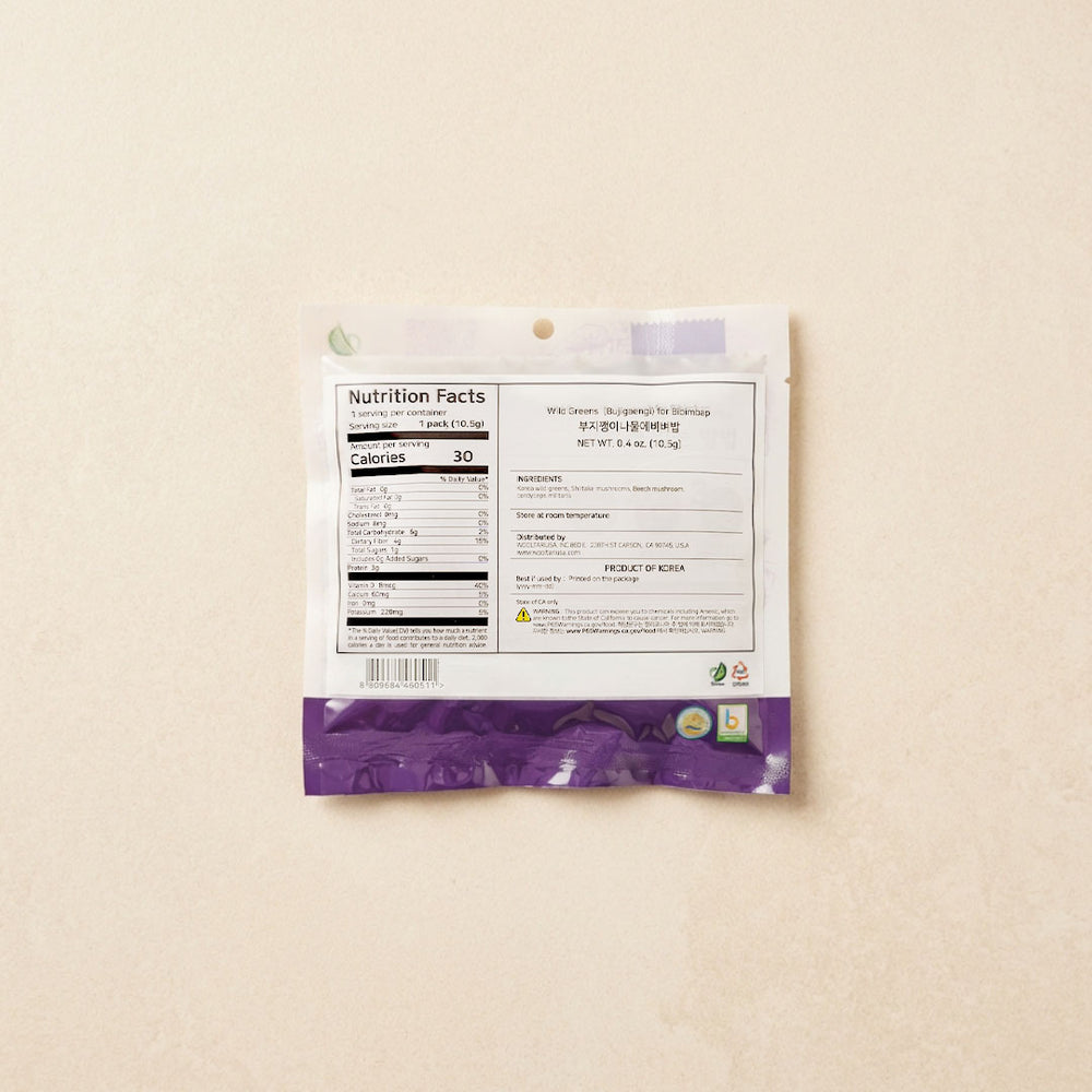 [담우] 열두달 부지깽이 나물에 비벼밥 10.5g x 4팩 (묶음)