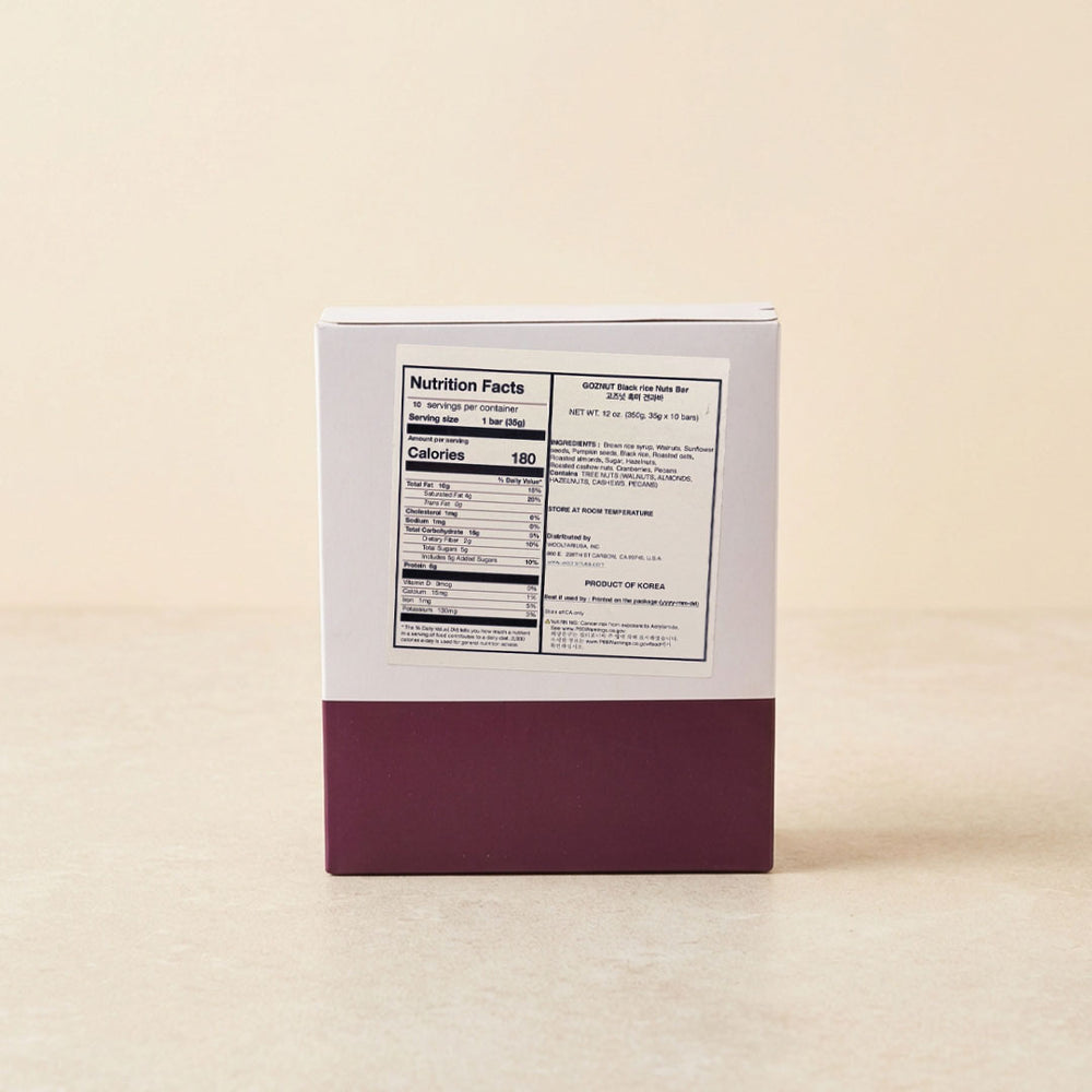 [3+1][이른비] 고즈넛 흑미 견과바 350g (35gx10) 3 박스 + *증정* 감태 견과바 1박스(묶음)
