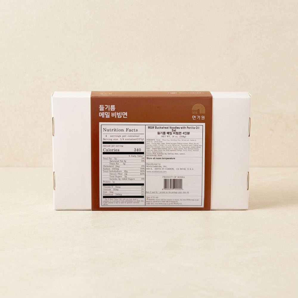 [Myeongawon] Buckwheat Noodles with Perilla Oil Meal Kit 508g (4 Servings)