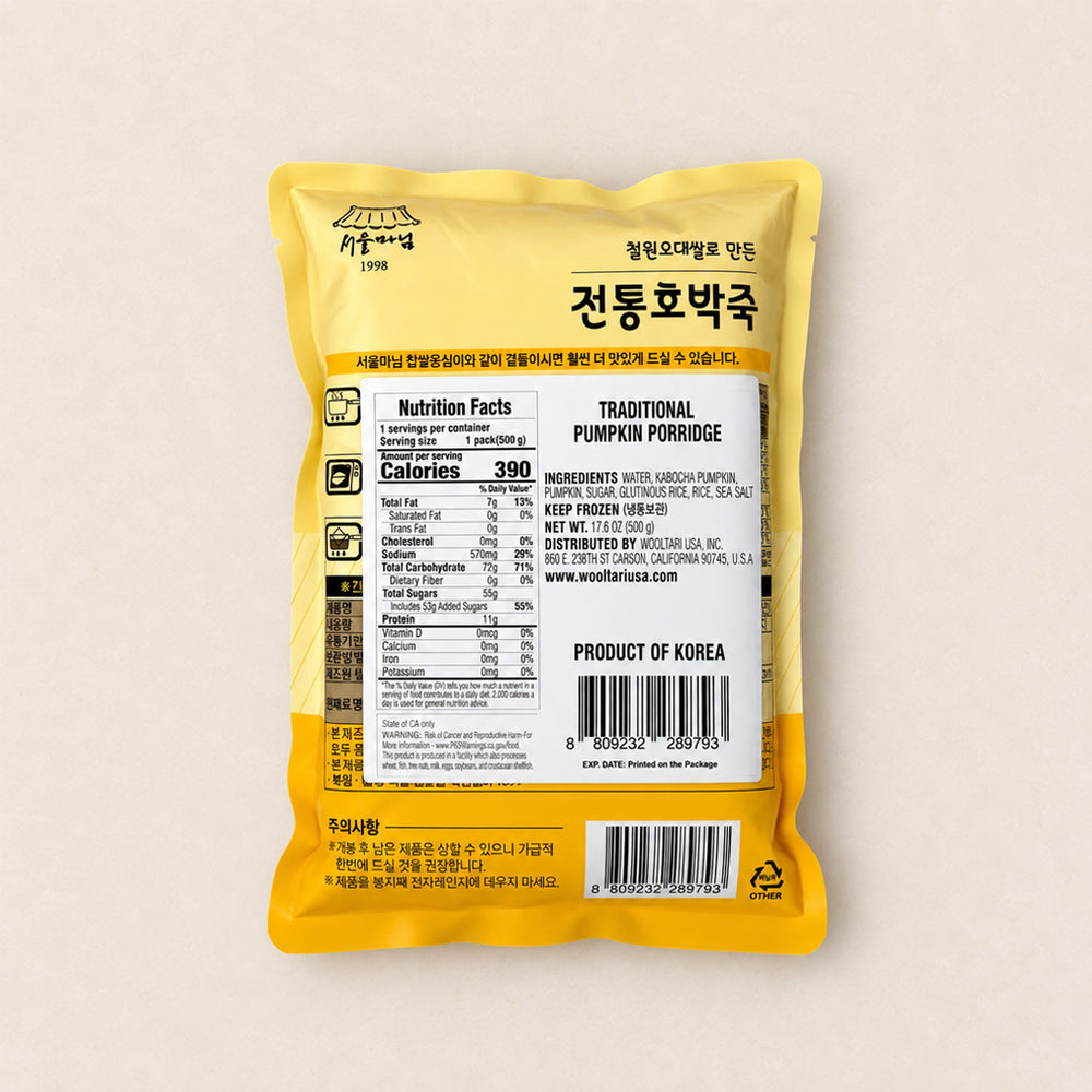 [로뎀푸드] 서울마님 전통호박죽 500g