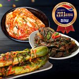 Changwon Jinmine Cabbage Kimchi 3kg + Leaf Mustard Kimchi 1kg + Cucumber Kimchi 1kg _ Korea Direct Delivery C