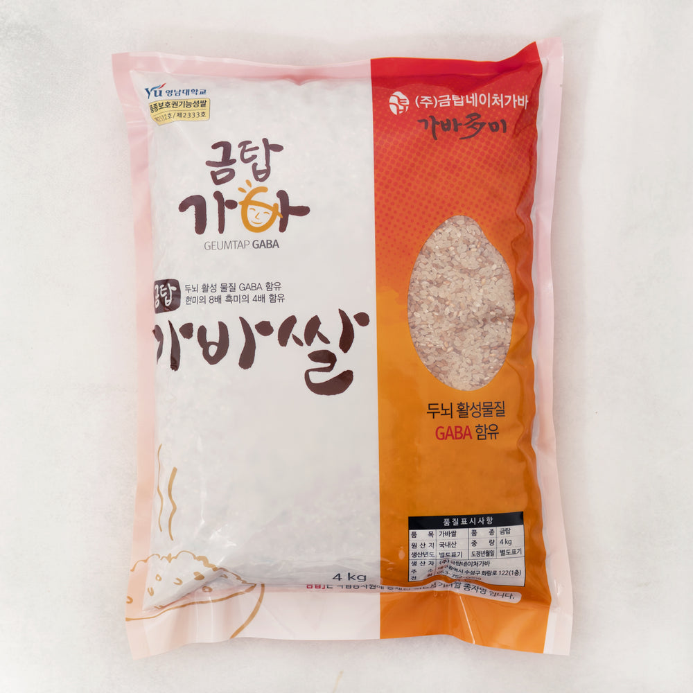 [Gold Top Nature] Gaba Rice 4kg (50% Milled) x 3pkㅣ*Free* [Green Harvest] Korean Hull less Barley 2kg_ Free Shipping