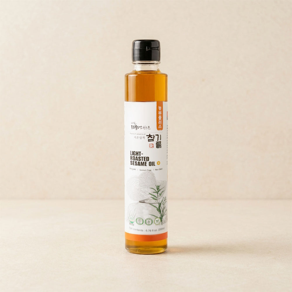 [농부플러스] 저온압착 참기름 200ml + 저온압착 들기름 200ml (묶음)