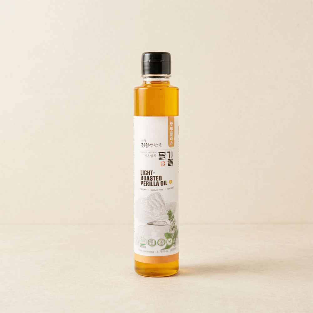 [농부플러스] 저온압착 참기름 200ml + 저온압착 들기름 200ml (묶음)