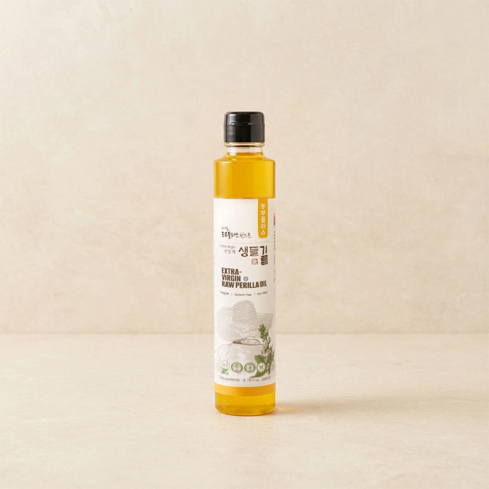 [농부플러스] 참기름 + 생들기름 선물세트 (200ml x 2병)