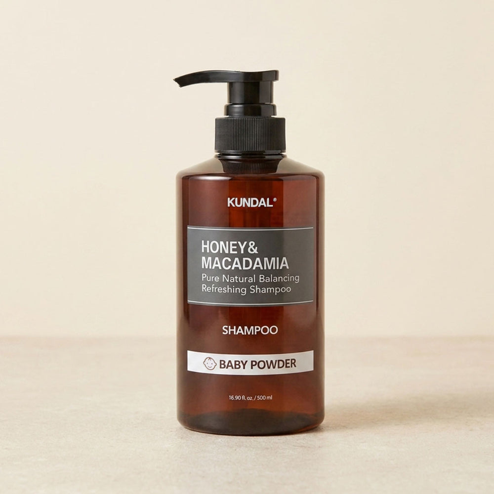 [KUNDAL] Honey & Macadamia Nature Shampoo Baby Powder Scent 500ml