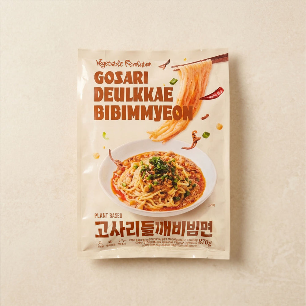 [배드캐럿] 고사리 들깨 비빔면 870g x 2팩ㅣ*증정* 고사리 누들 떡볶이 510g (묶음)