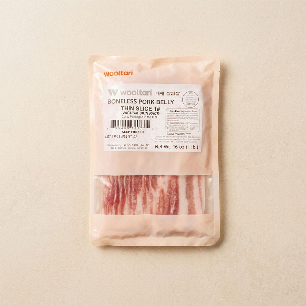 [울타리] 대패 삼겹살 (Boneless Thin Sliced Pork Belly) 1lb