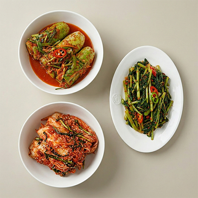 延川米金池老板泡菜 + 热麦泡菜 + 青葱泡菜 _ 韩国直送 A