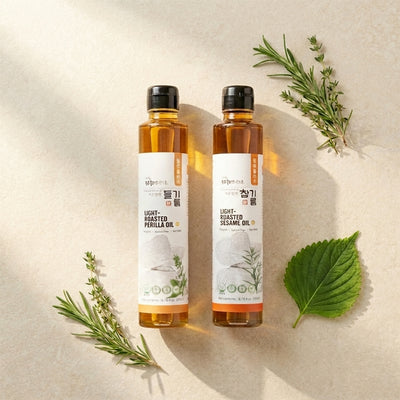 [Nongbu Plus] Cold Pressed Roasted Sesame Oil 200ml + Cold Pressed Perilla Oil 200ml