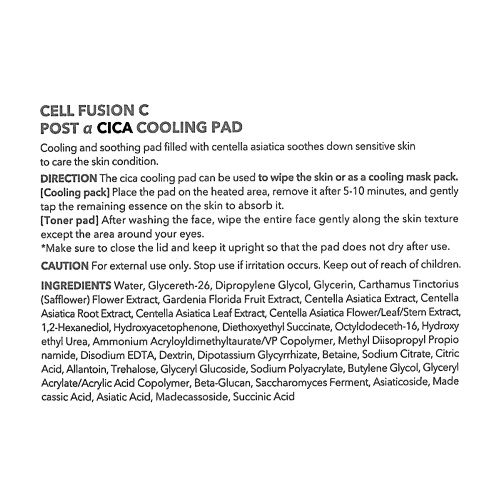  [Cell Fusion C] Cica Cooling Pad 180ml 70pads 