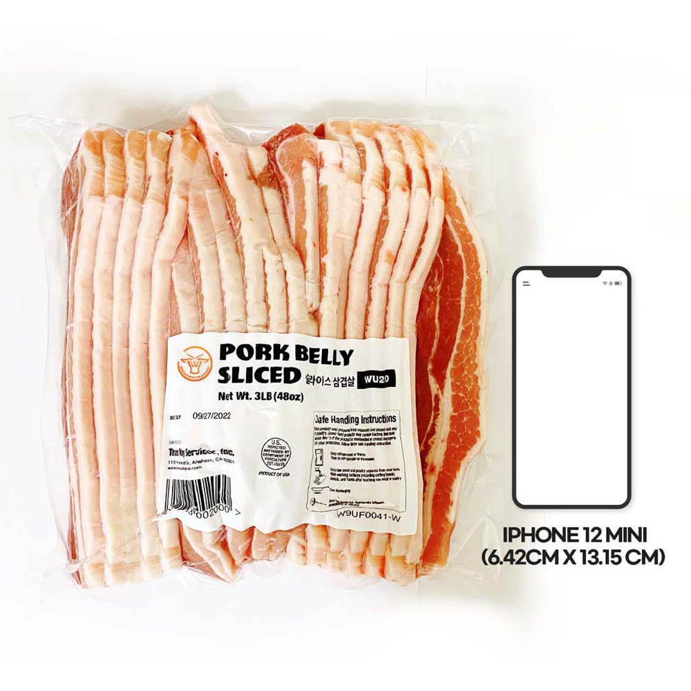 Sliced Beef Brisket 2lbs + Sliced Pork Belly 3lbs 
