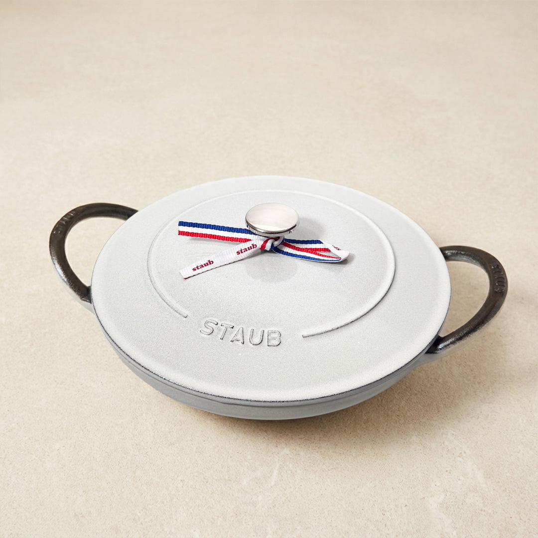 Staub Aladdin Pot White Truffle can be purchased at the US