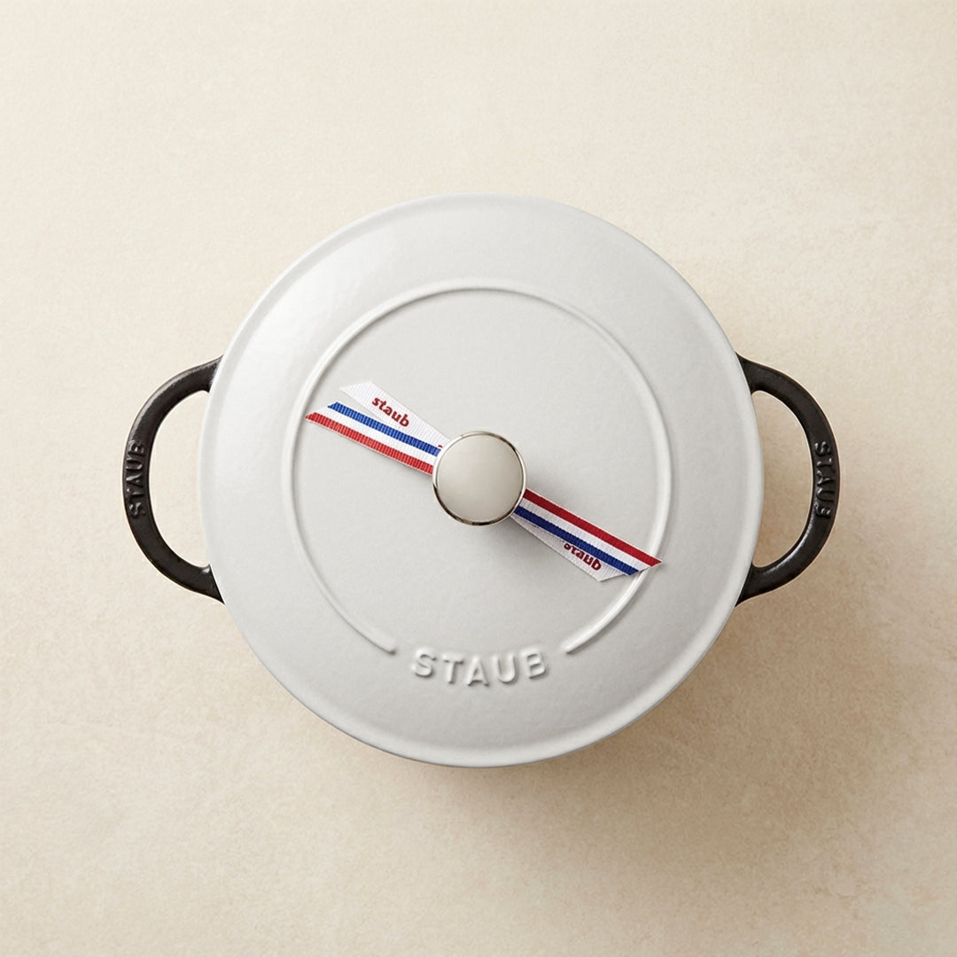 Staub Aladdin Pot White Truffle can be purchased at the US