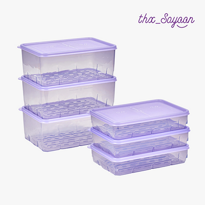 Freezer Container Best Set 6P (Pink/Lavender/Gray)_Korea Direct Delivery A
