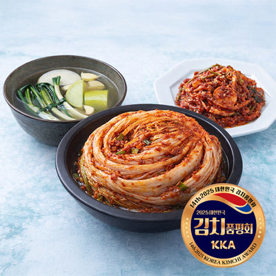 [Kok Kimchi] Bossam Kimchi 2kg + Seasoned dried radish 500g + Dongchimi 1kg_ KOR Direct Delivery A