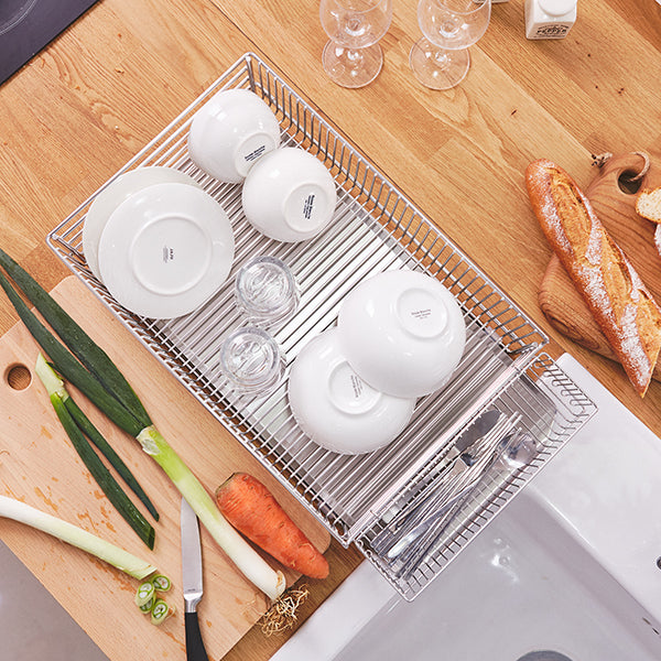 Type B Dish Rack + Vertical Utensil Holder, Cup & Cutting Board