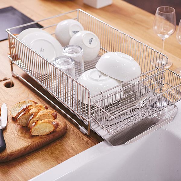 Type B Dish Rack + Vertical Utensil Holder, Cup & Cutting Board Hanger, Dishcloth Holder_Korea Direct Delivery B 