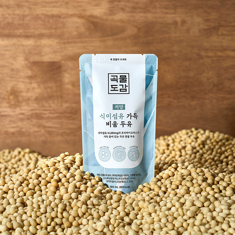 [곡물도감] 식이섬유 가득 비움두유 (180ml x 15팩) x 3팩 (묶음)_무료배송특가_1월 2째주 순차발송