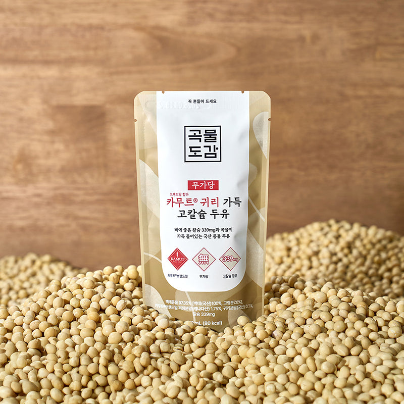 [곡물도감] 카무트 귀리 가득 고칼슘 두유 (180ml x 15팩) x 3팩 (묶음)_무료배송특가_1월 2째주 순차발송