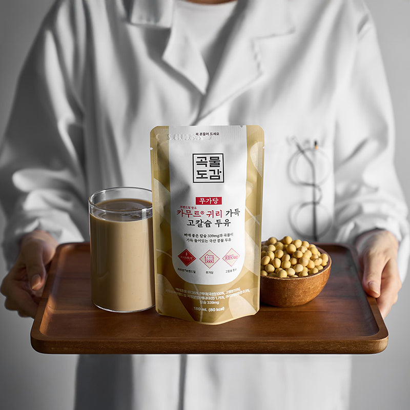 [Eco Mom] Fermented Soybean Powder 1kg x 2pkㅣ*Free* [Gokmul Dogam] Soy Milk with Kamut Wheat and Oats (180ml x 15)_ Free Shipping