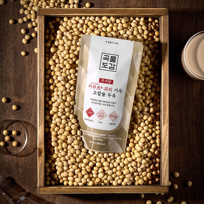 [곡물도감] 카무트 귀리 가득 고칼슘 두유 (180ml x 15팩) x 3팩 (묶음)_무료배송특가_1월 2째주 순차발송