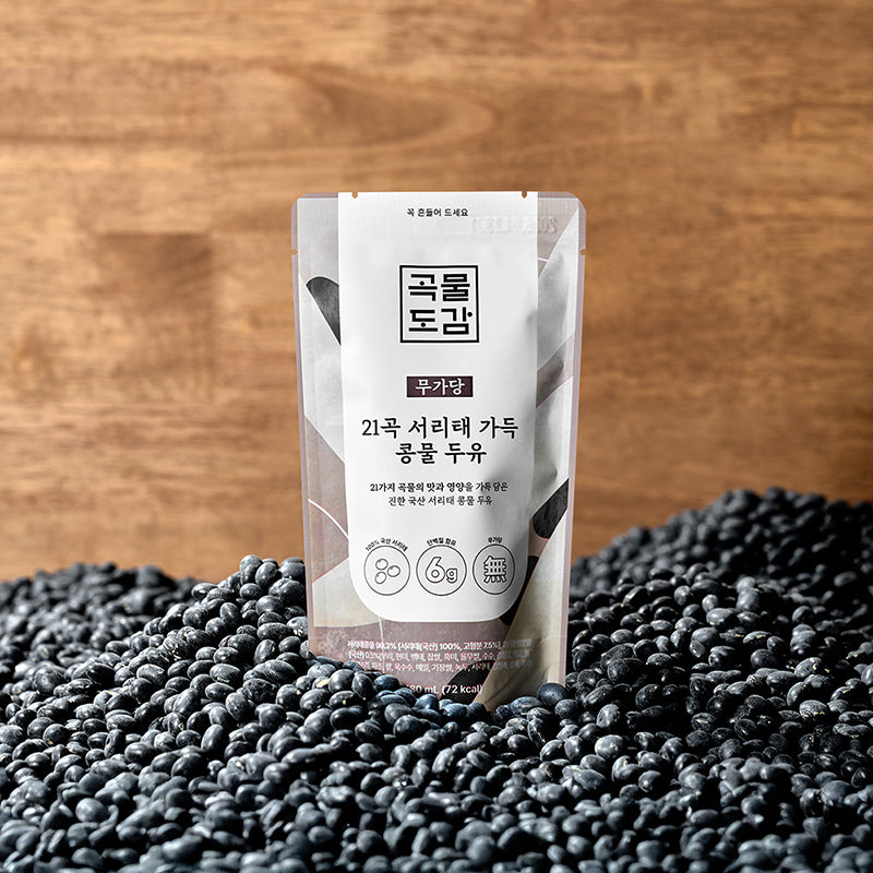 [Gokmul Dogam] Black Bean Soy Milk with 21 Multigrain (180ml x 15)_ Free Shipping