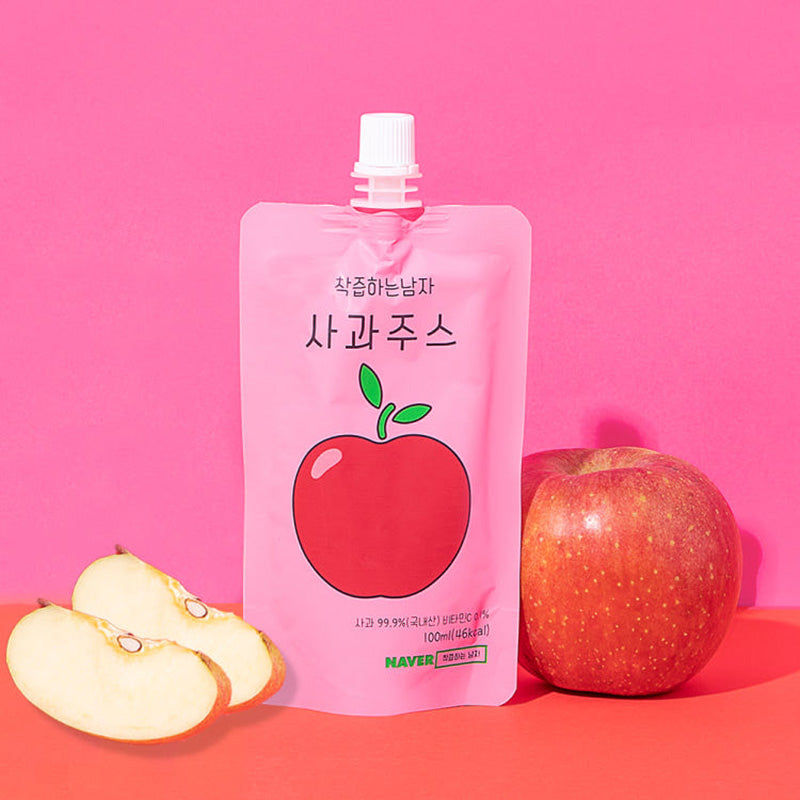 [Gyeongbuk Sunshine Farm] The Juicing Man Apple Juice 3Box (100ml x 30 Pouches)_Free Shipping
