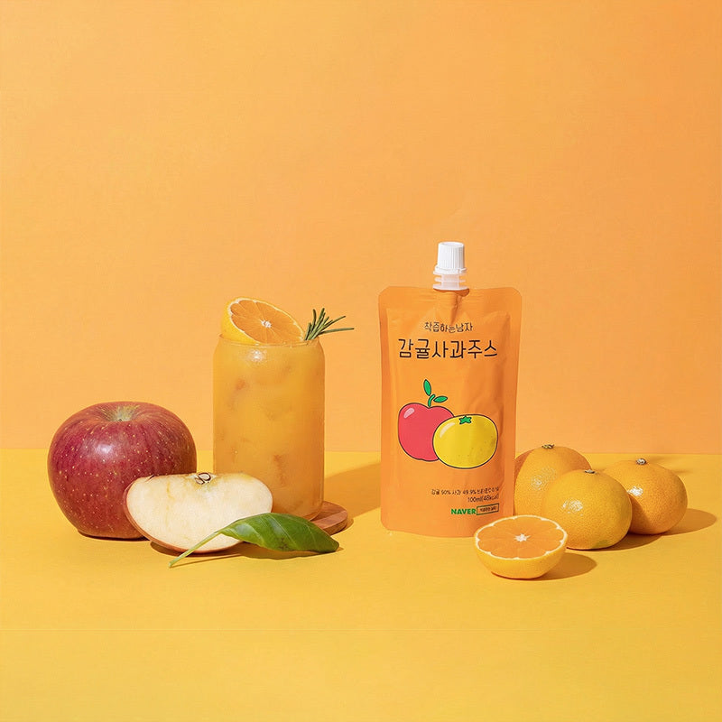 [Gyeongbuk Sunshine Farm] The Juicing Man Tangerine & Apple Juice 3Box(100ml x 30 Pouches)_Free Shipping