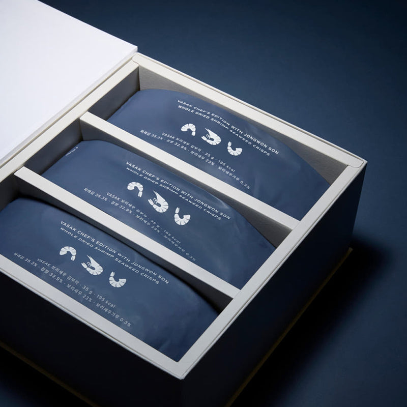 [한국직배송 A] 손종원 셰프 x VASAK 김부각 보리새우 선물세트 총 210g (35g * 6봉)