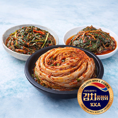 [Kok Kimchi] Bossam Kimchi 2kg + Chive Kimchi 1kg + Perilla Leaf Kimchi 500g_ KOR Direct Delivery B