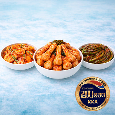 [Kok Kimchi] Radish Kimchi 2kg + Chive Kimchi 1kg + Perilla Leaf Kimchi 500g_ KOR Direct Delivery C
