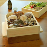 Cypress Wood Hinoki Steamer 2 Tier Set _ Free Shipping