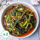 Green Onion Kimchi 800g x 2 Packs + Yeolmu Kimchi 3kg x 2 Packs_ Free Shipping