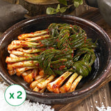 Green Onion Kimchi 800g x 2 Packs + Yeolmu Kimchi 3kg x 2 Packs_ Free Shipping