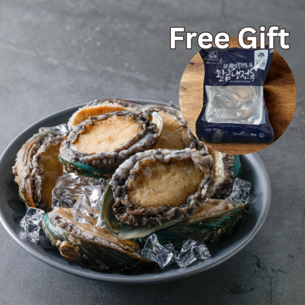 [Dashimachonbok] Frozen Abalone 1kg 1pk (11-13ea) (XL) | *Free* Frozen Abalone 500g 1pk (6-7ea) (XL)
