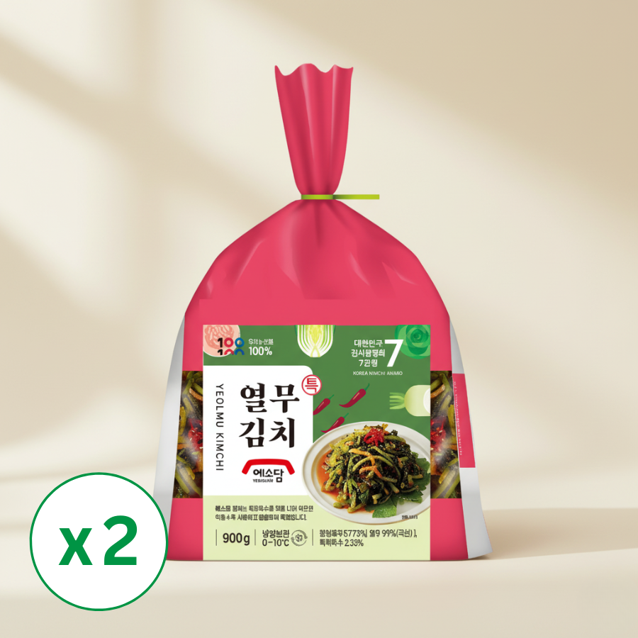 Young Radish Green (Yeolmu) Kimchi 900g x 2