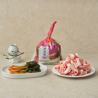 [Wooltari] Sliced Beef Brisket 1lb + [Yesodam] Green Onion Kimchi 800g 