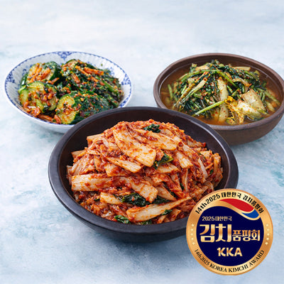 [Kok Kimchi] Fresh Kimchi 2kg + Cucumber Kimchi 1kg + Yeolmu Kimchi 1kg_ KOR Direct Delivery C