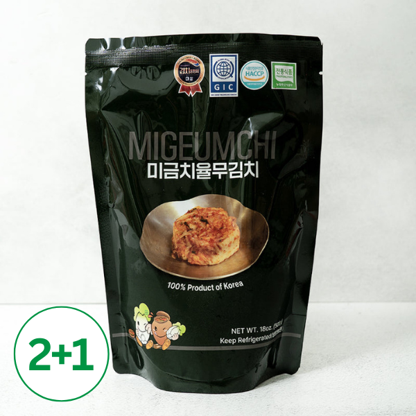 [2+1][임진강김치] 지금 딱 맛있는 연천 미금치 율무 맛김치 500g (묶음)