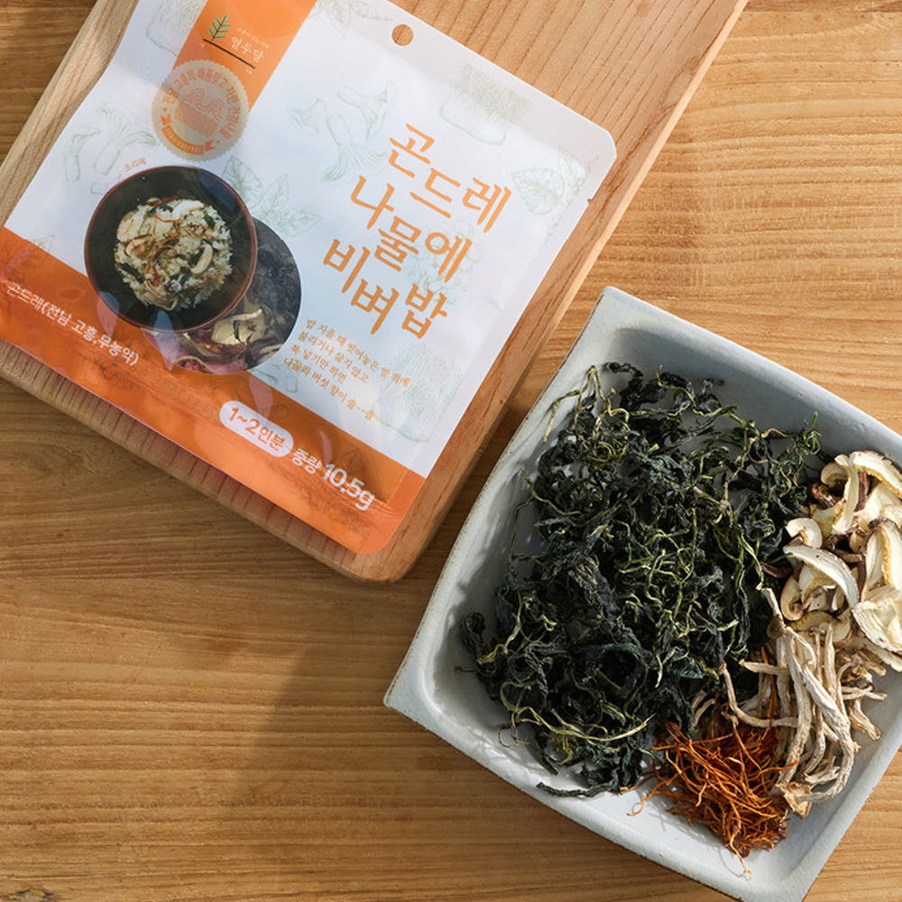 [Damwoo] Wild Mountain Greens (Gondre) 10.5g x 4pkㅣ*Free* [Damwoo] Assorted Mountain Green Vegetables 10.5g x 1pk