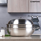 [K Dierect Delivery] Chefwin 316 Stainless Steel 5Ply Party Wok (28cm / 32cm)