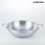 [K Dierect Delivery] Chefwin 316 Stainless Steel 5Ply Party Wok (28cm / 32cm)
