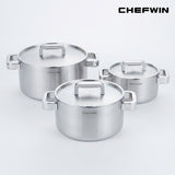 [K Direct Delivery] Chefwin 316 Stainless Steel 5Ply Casserole Pot (16cm / 20cm / 24cm)