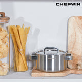 [K Direct Delivery] Chefwin 316 Stainless Steel 5Ply Casserole Pot (16cm / 20cm / 24cm)