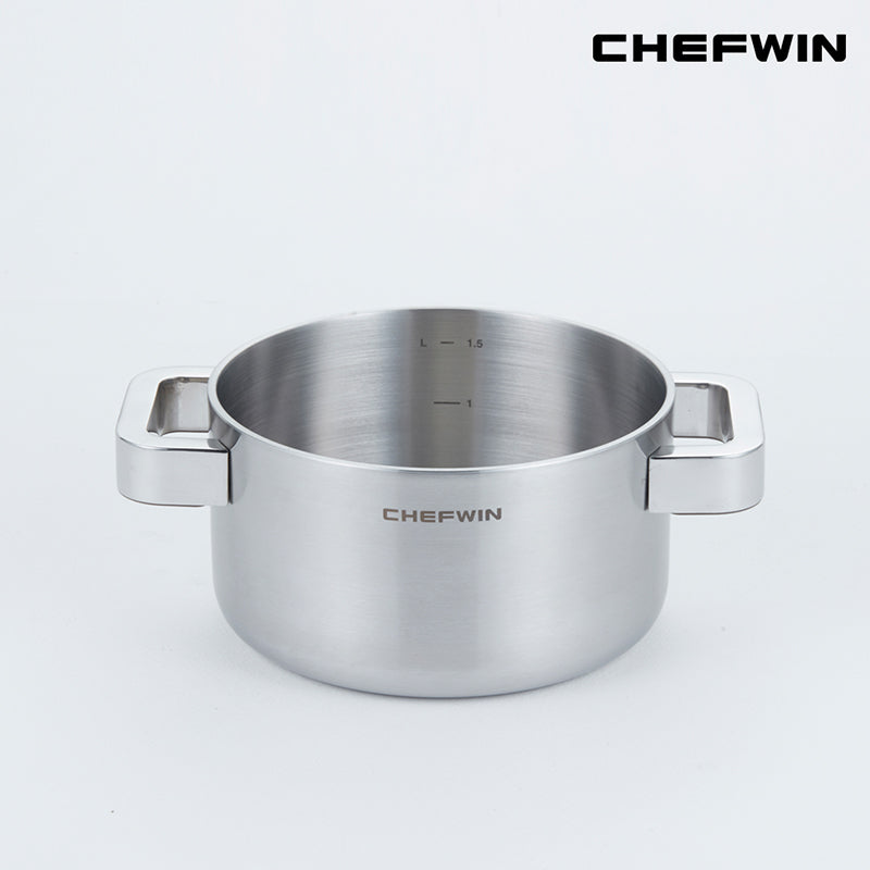 [K Direct Delivery] Chefwin 316 Stainless Steel 5Ply Casserole Pot (16cm / 20cm / 24cm)