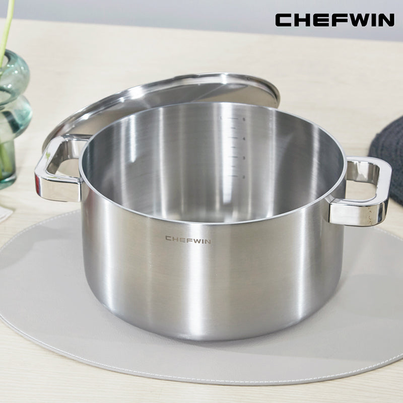 [K Direct Delivery] Chefwin 316 Stainless Steel 5Ply Casserole Pot (16cm / 20cm / 24cm)