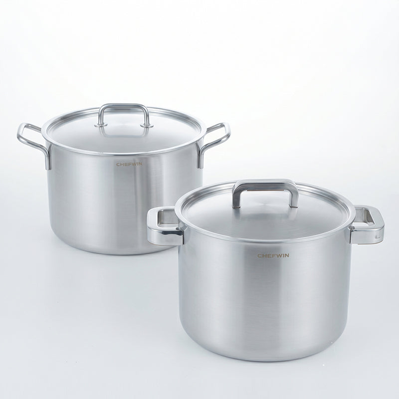 [K Direct Delievery] Chefwin 316 Stainless Steel 5Ply Stock Pot (24cm / 28cm)
